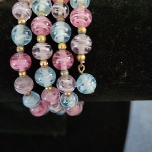 Memory Wire Beaded Bracelet